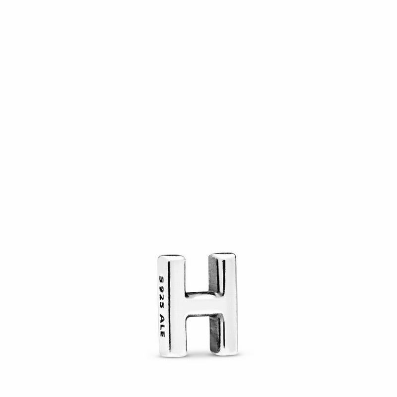 Pandora Letter H Petite Locket Charm Silver Egypt PY1240396